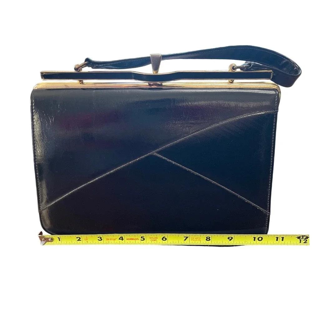 NATURALIZER Vintage 60s Elegant‎ Black Daytime Pocketbook Handbag Model 36388